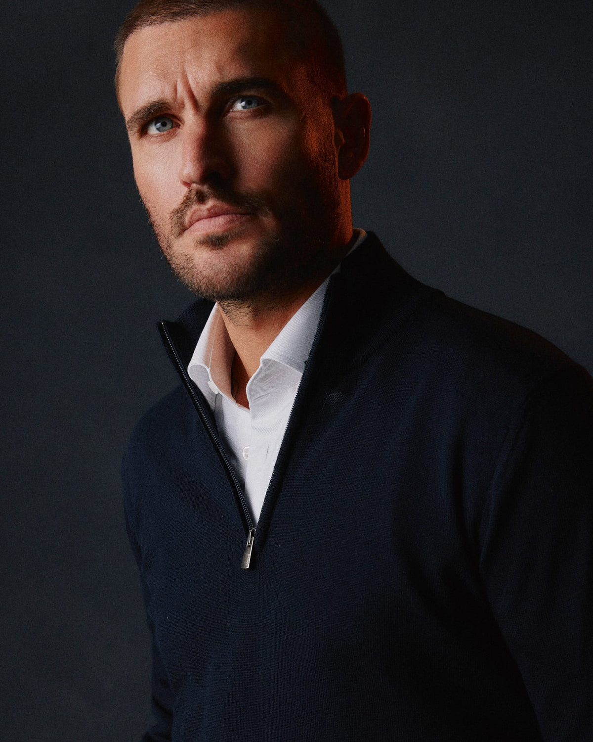 The Merino Quarter-zip | Navy