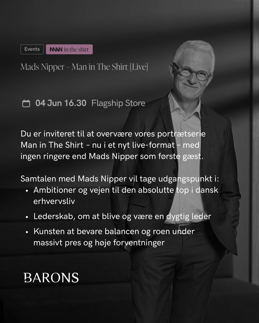 Man in The Shirt [Live event]: Mads Nipper